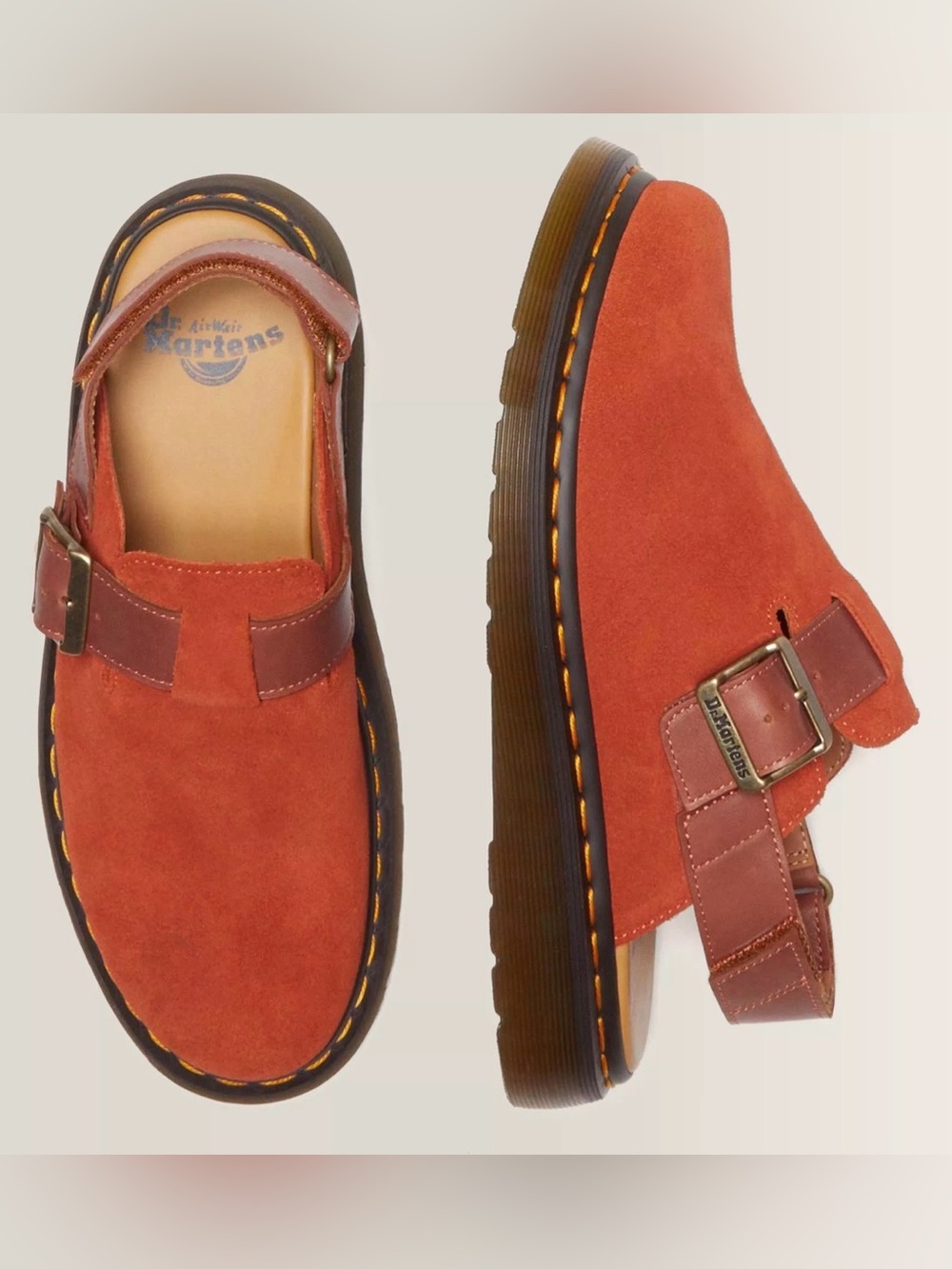 Dr. Martens orange JORGE II
SUEDE & LEATHER SLINGBACK MULES